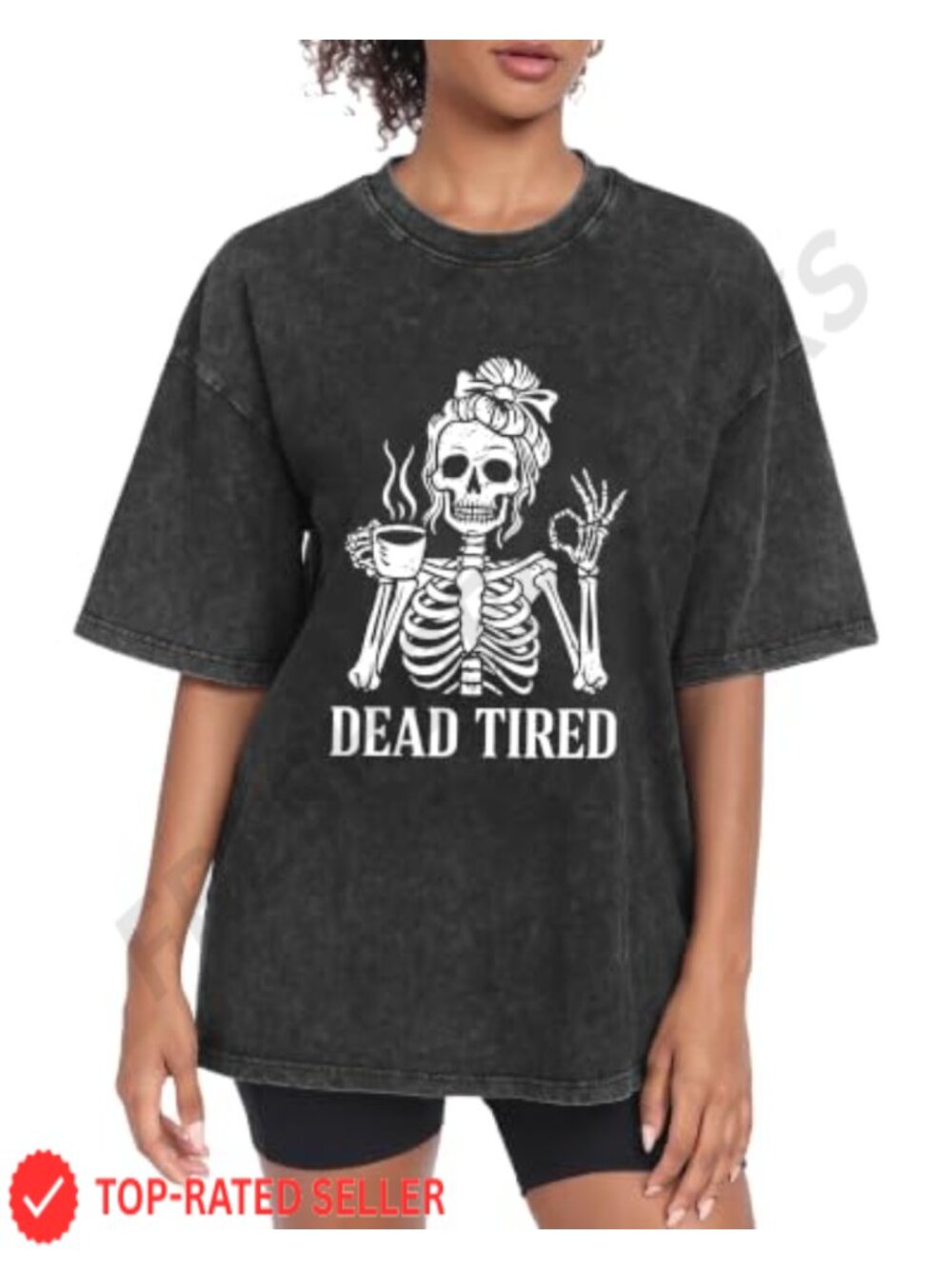 Vintage Washed Halloween Graphic Tee Oversized 100% Cotton Fall Shirt